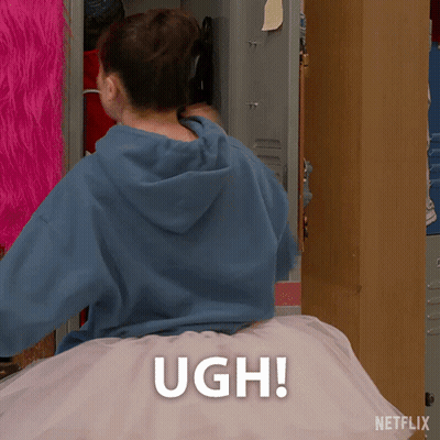 Girl In Blue Gap Hoodie Making Funny Face Saying Ugh GIF