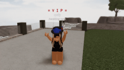 Girl In Blue Hat Standing In Parking Lot GIF