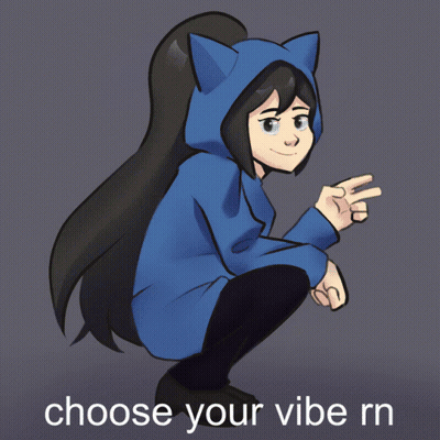 Girl In Blue Hoodie Choose Your Vibe Rn GIF