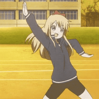 Girl In Blue Jacket And Black Shorts Dancing GIF