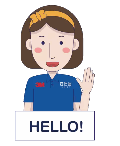 Girl In Blue Shirt Saying 3M Sticker