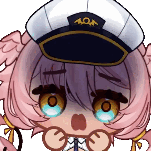 Girl In Captain Hat Sticker