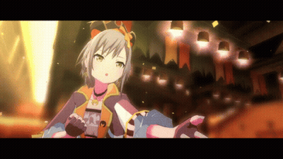 Girl In Cat Costume Standing Before Crowd GIF