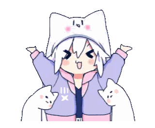 Girl In Cat Hat And Jacket With X Sticker