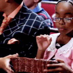 Girl In Church Stealing Money GIF