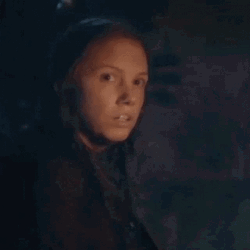 Girl In Dark Saying Shut Your Mouth GIF