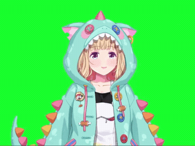Girl In Dinosaur Hoodie Smiling GIF