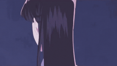 Girl In Empty Classroom With Blackboard Saying A GIF