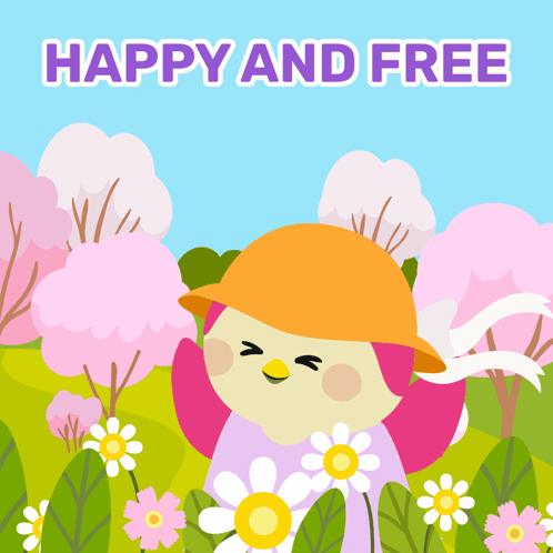 Girl In Field Happy And Free GIF