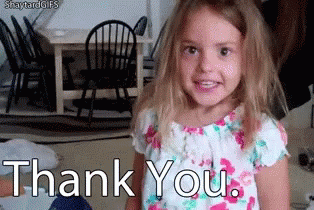 Girl In Floral Dress Saying Thank You GIF
