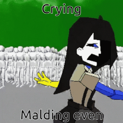 Girl In Front Of Crowd Saying Crying Malding Even GIF