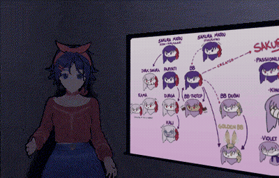 Girl In Front Of Screen Saying Sakura GIF