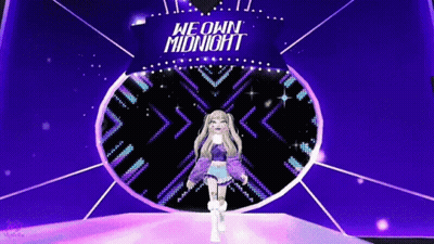 Girl In Front Of We Own Midnight Sign GIF