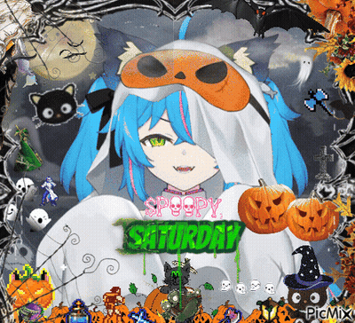 Girl In Ghost Costume Spooky Saturday GIF