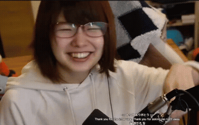 Girl In Glasses And White Hoodie Saying Thank You GIF