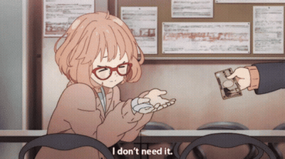 Girl In Glasses Sitting With Man Giving Money Saying I Don't Need It GIF