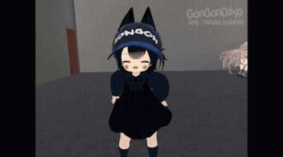Girl In Gongon Hat Standing In Room GIF