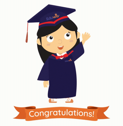 Girl In Graduation Cap And Gown Congratulations GIF