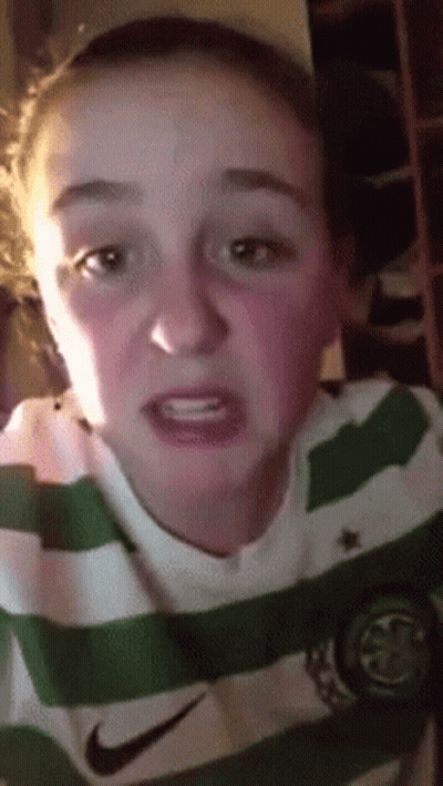 Girl In Green And White Nike Shirt GIF