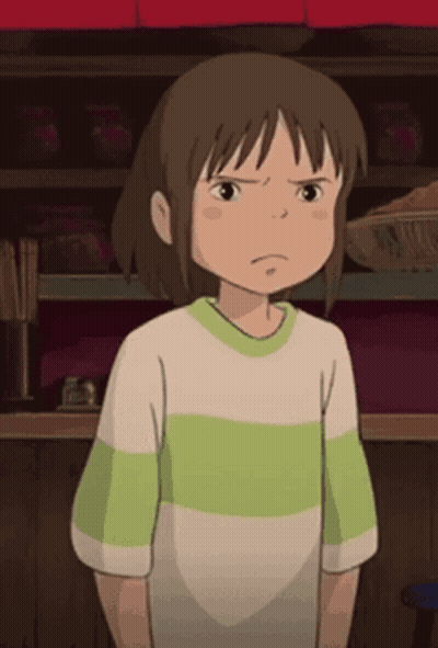 Girl In Green And White Striped Shirt Making Funny Face GIF