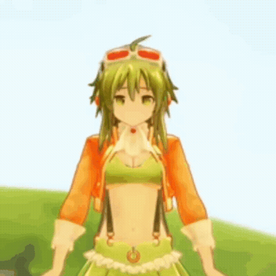 Girl In Green Dress And Orange Jacket In Field GIF