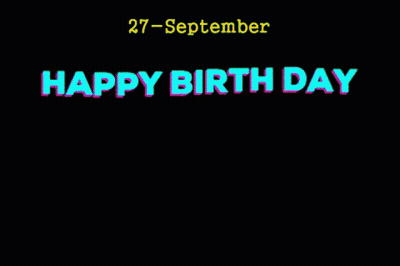 Girl In Green Dress Holding Balloon Saying Happy Birthday GIF