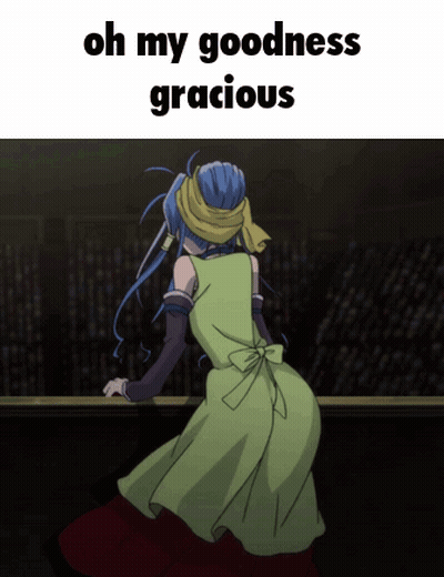 Girl In Green Dress Saying Oh My Goodness Gracious GIF