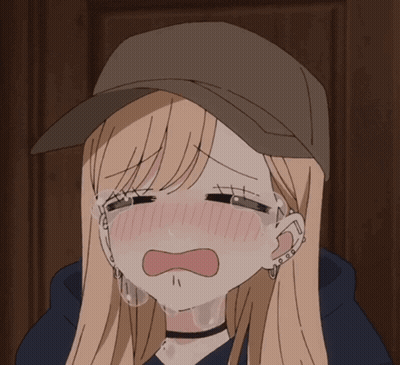 Girl In Hat And Choker Crying GIF