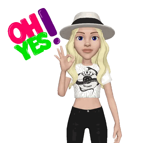 Girl In Hat And Dirty Records Shirt Sticker