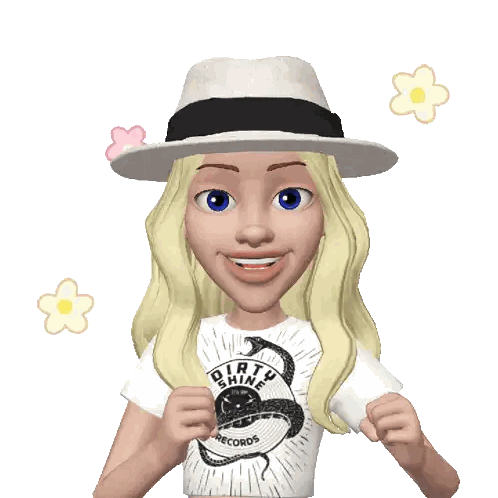 Girl In Hat And Dirty Shine Records Shirt Sticker