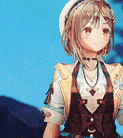 Girl In Hat And Vest In Field GIF