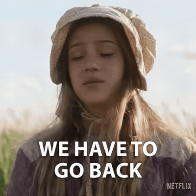 Girl In Hat Saying We Have To Go Back GIF