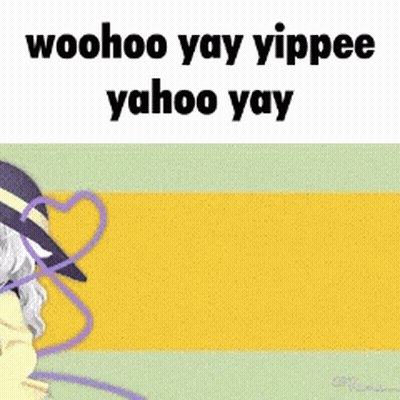 Girl In Hat Saying Woohoo Yay Yippee Yahoo Yay GIF