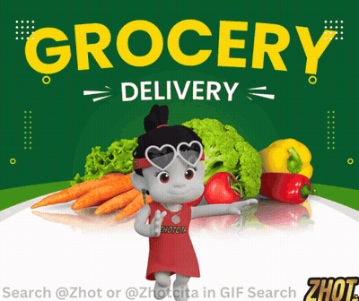 Girl In Heart Shaped Sunglasses At Grocery Delivery Sign GIF