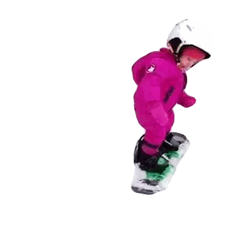 Girl In Helmet Snowboarding In Air Sticker
