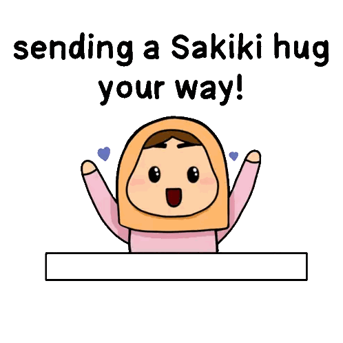 Girl In Hijab Sending Sakiki Hug Sticker