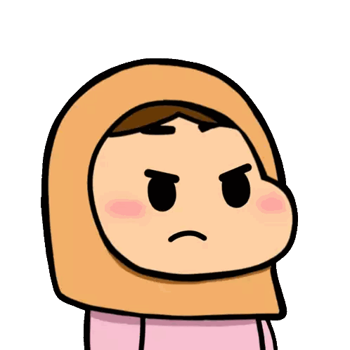 Girl In Hijab With Angry Face Sticker