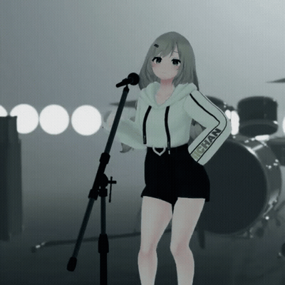 Girl In Hoodie Saying Ingchan At Microphone GIF