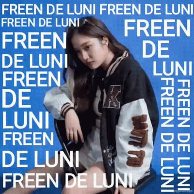 Girl In Jacket With Letter K GIF