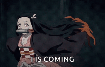 Girl In Kimono Running Saying I Is Coming GIF