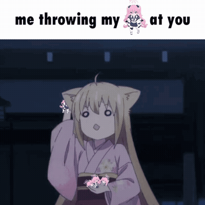 Girl In Kimono Throwing Hands GIF