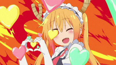 Girl In Maid Outfit Making Heart With Hands GIF