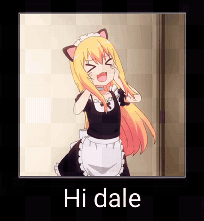 Girl In Maid Outfit Saying Hi Dale GIF