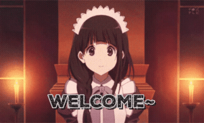 Girl In Maid Outfit Welcomed By Candles GIF