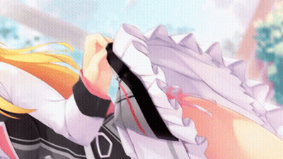 Girl in Maid Outfit With Letter D