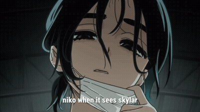Girl In Mask Niko When It Sees Skylar GIF