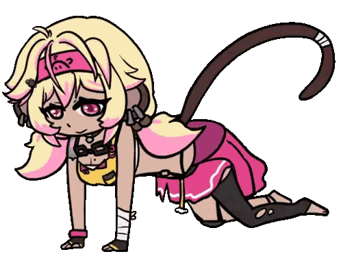 Girl In Monkey Costume Sticker