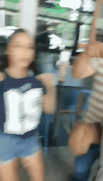 Girl In Number 19 Shirt Dancing Blurry GIF