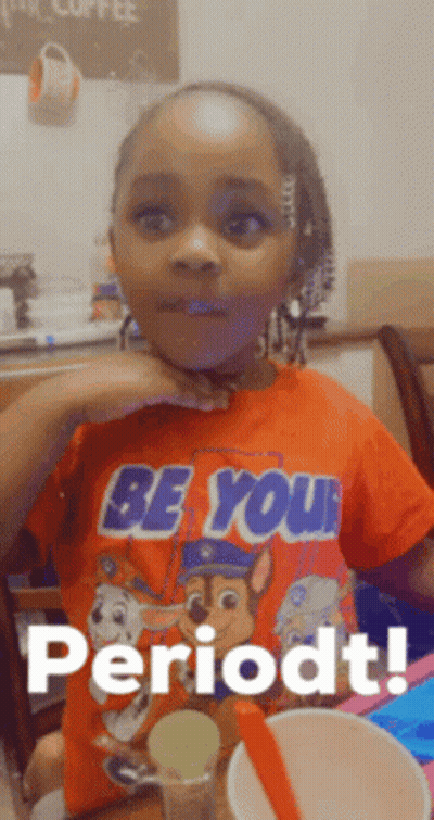 Girl In Orange Be Your Period Shirt GIF