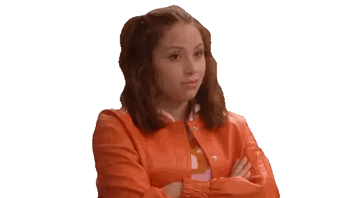 Girl In Orange Jacket Smiling Sticker